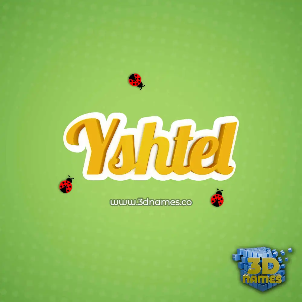 yshtel in Ladybugs style - 3D name wallpaper