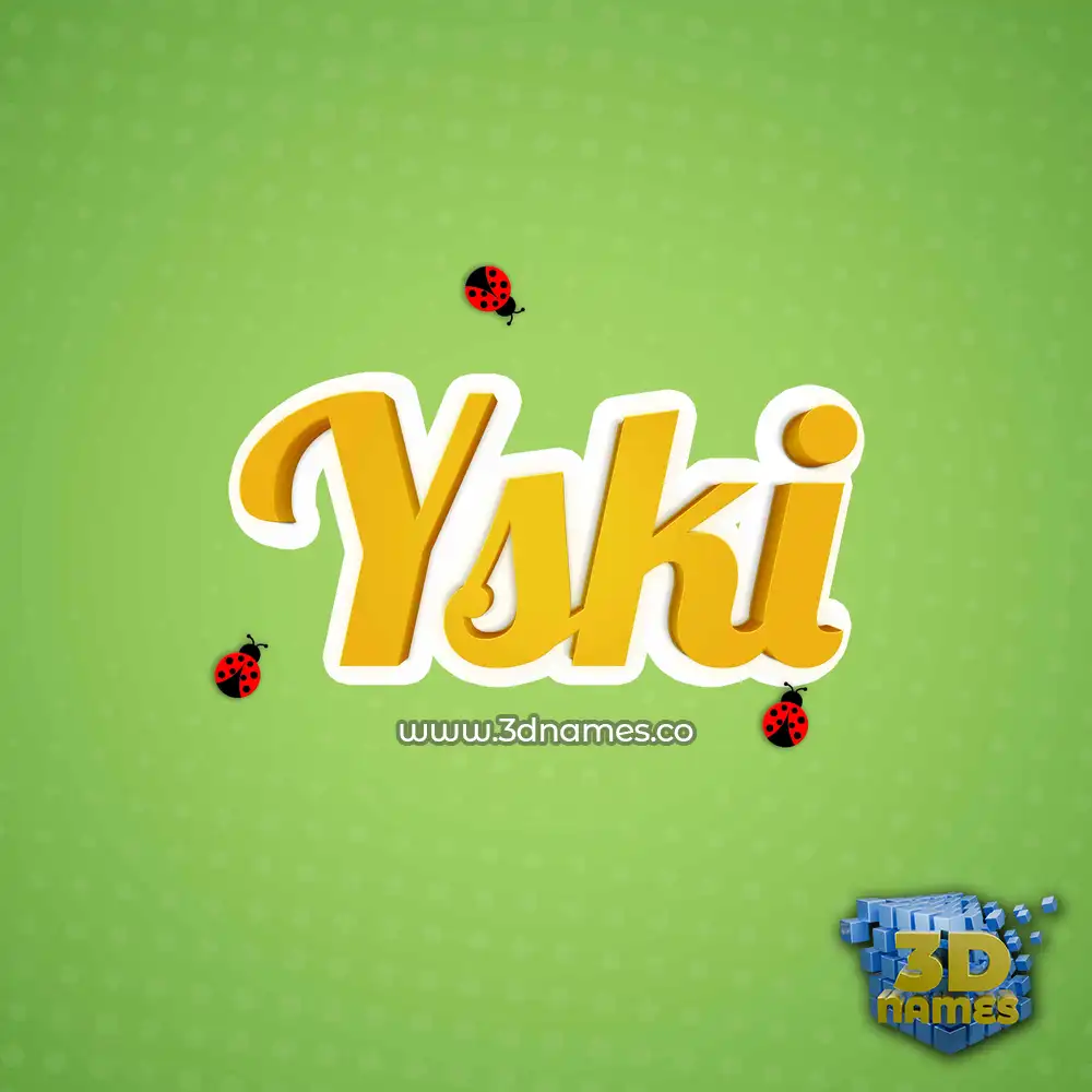 yski in Ladybugs style - 3D name wallpaper