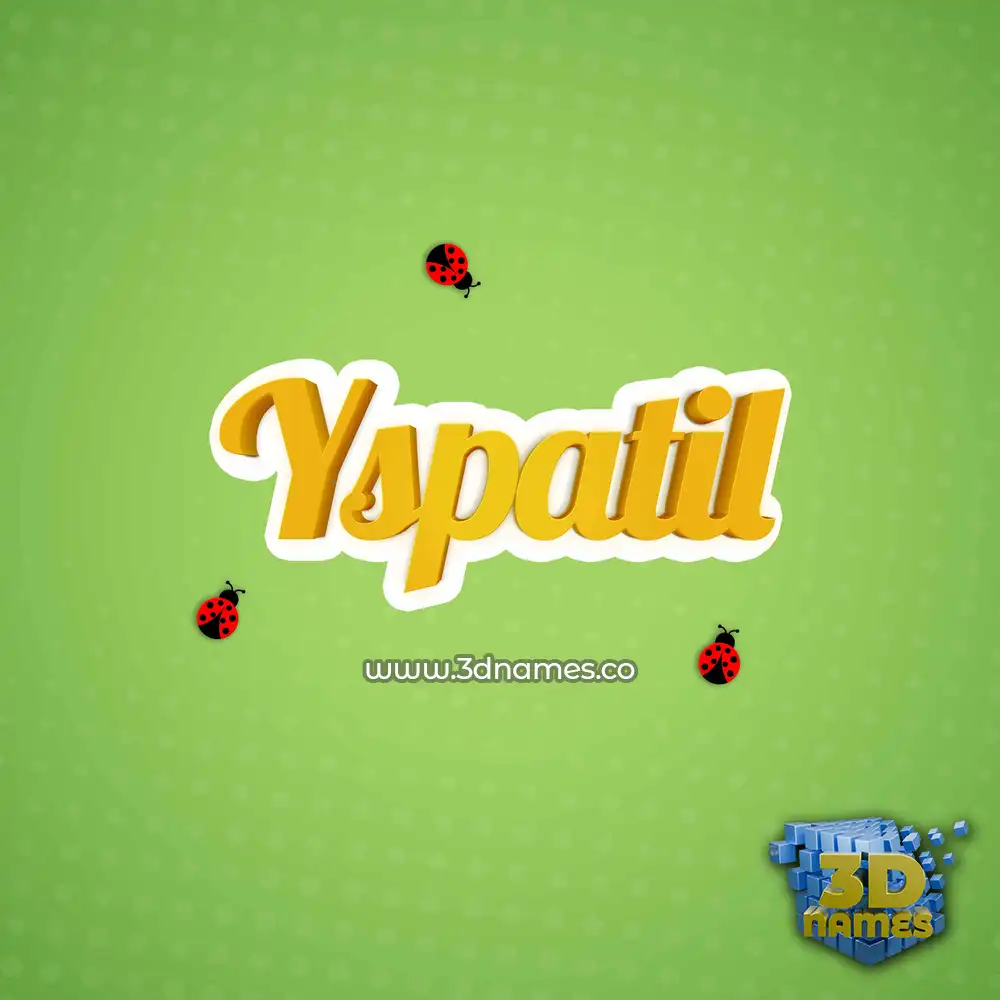 yspatil in Ladybugs style - 3D name wallpaper