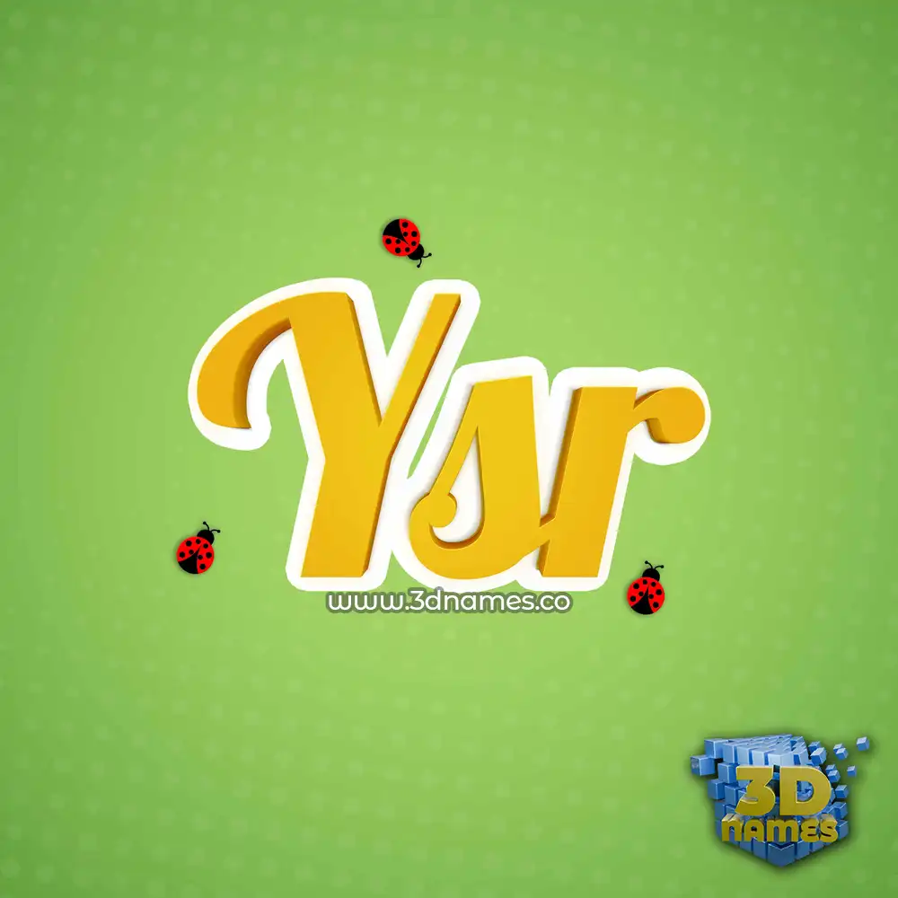 ysr in Ladybugs style - 3D name wallpaper