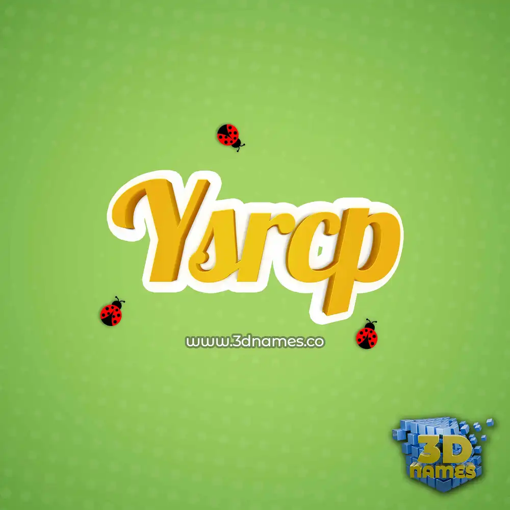 ysrcp in Ladybugs style - 3D name wallpaper