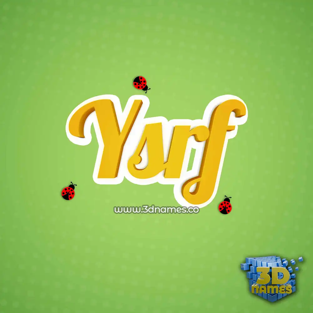 ysrf in Ladybugs style - 3D name wallpaper
