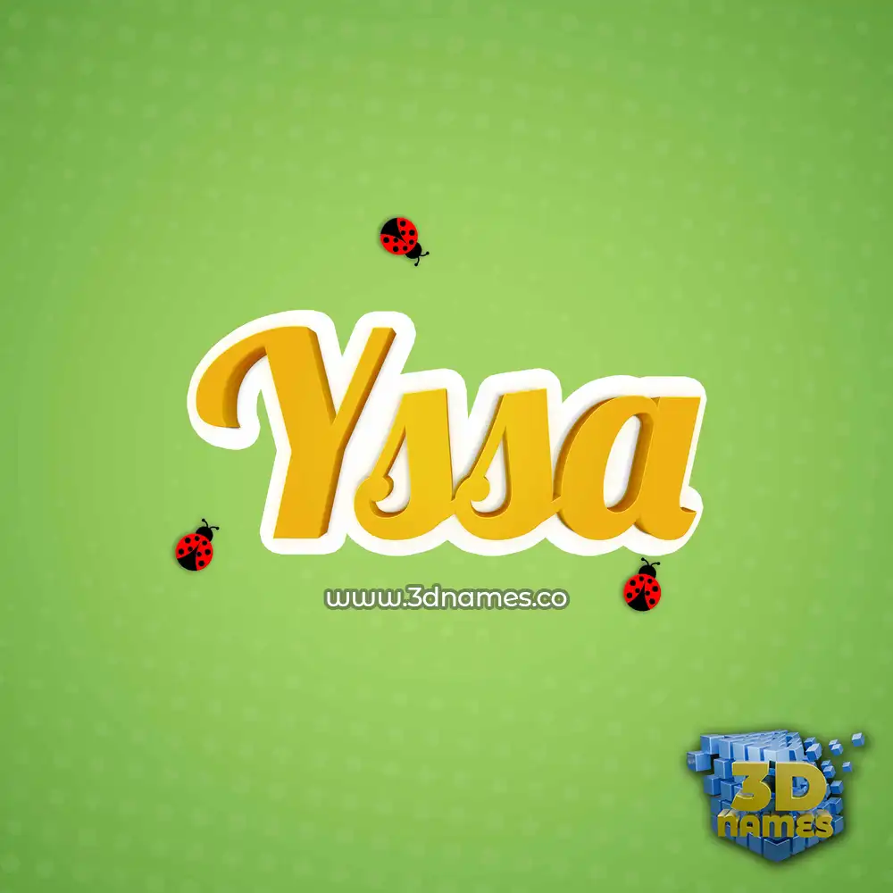 yssa in Ladybugs style - 3D name wallpaper