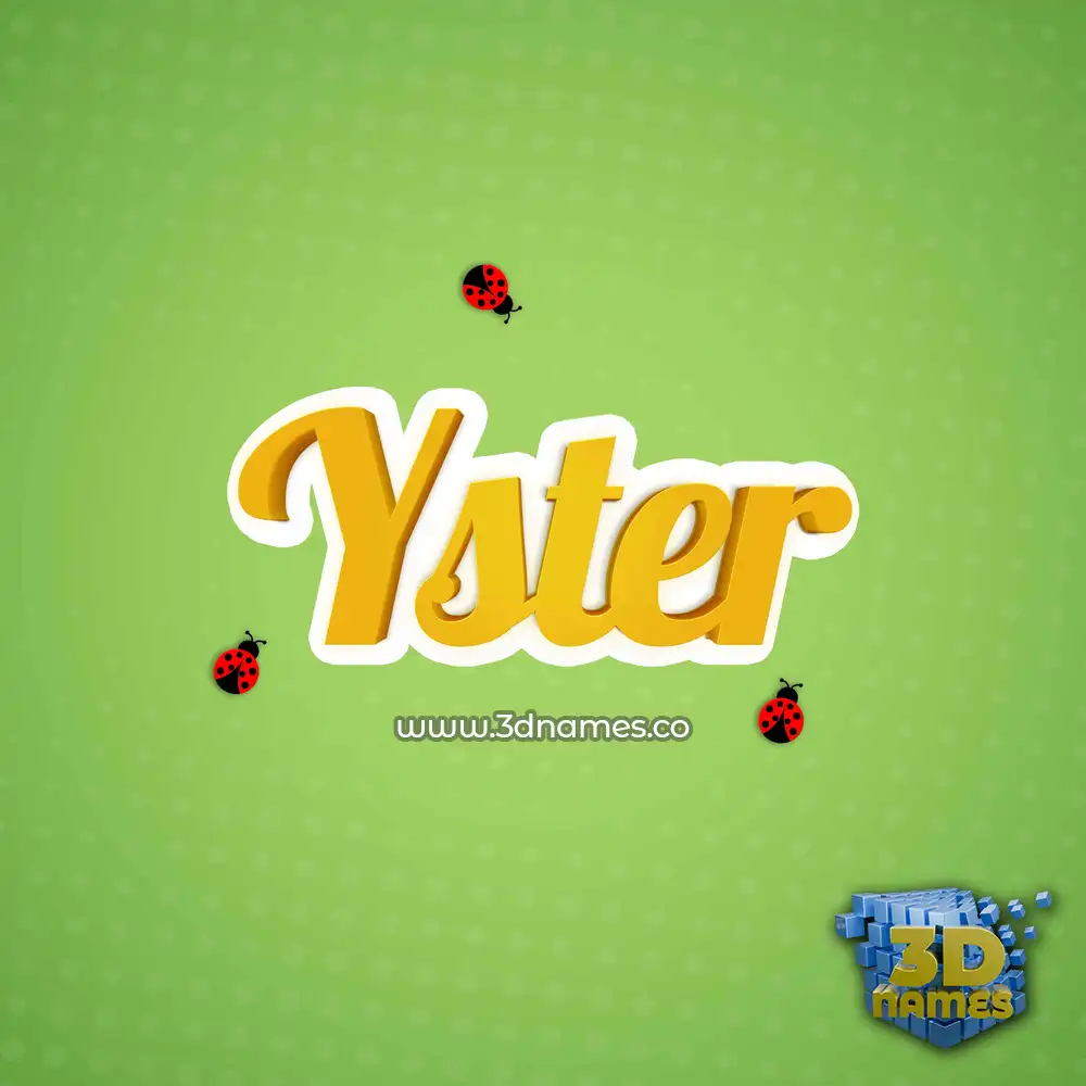 yster in Ladybugs style - 3D name wallpaper