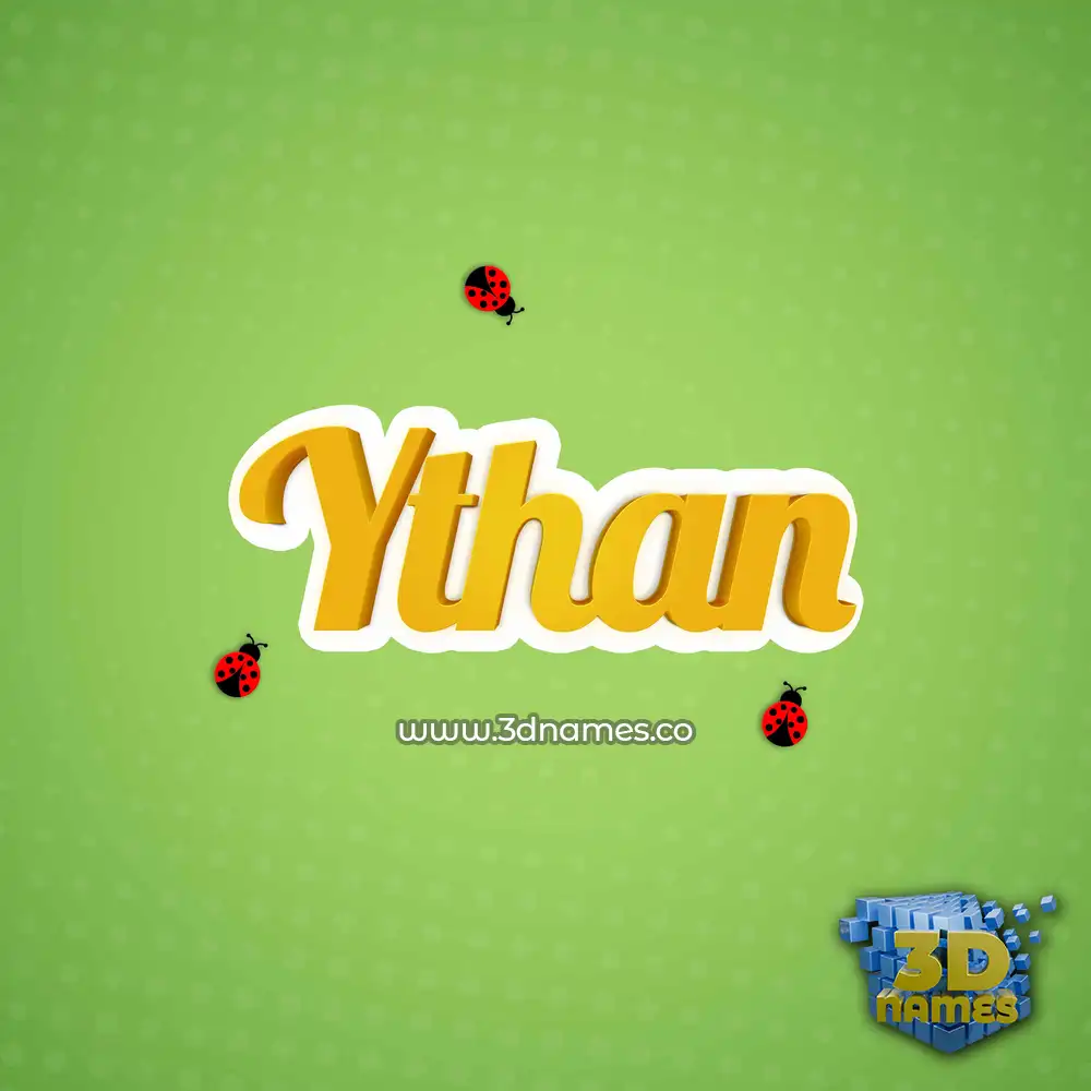 ythan in Ladybugs style - 3D name wallpaper