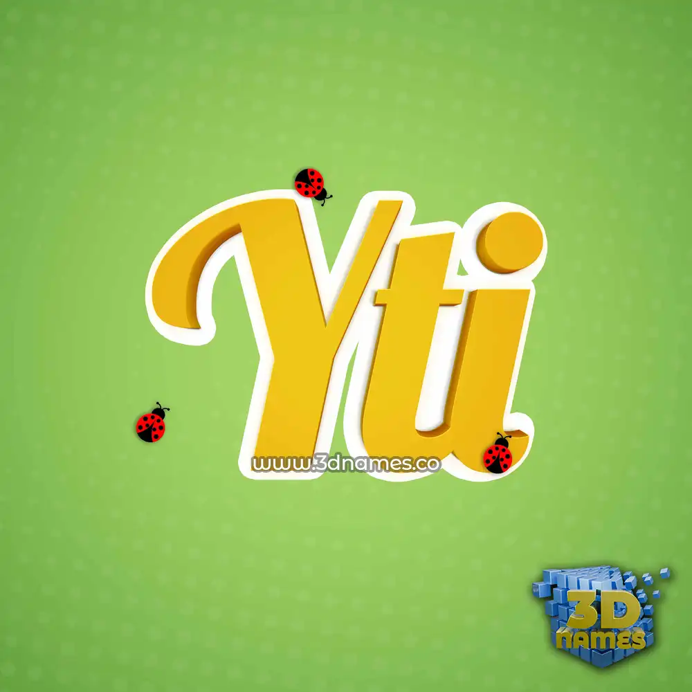 yti in Ladybugs style - 3D name wallpaper