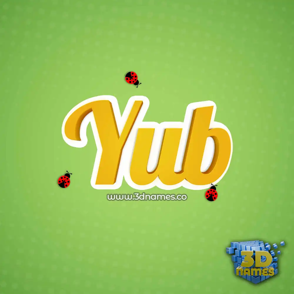 yub in Ladybugs style - 3D name wallpaper