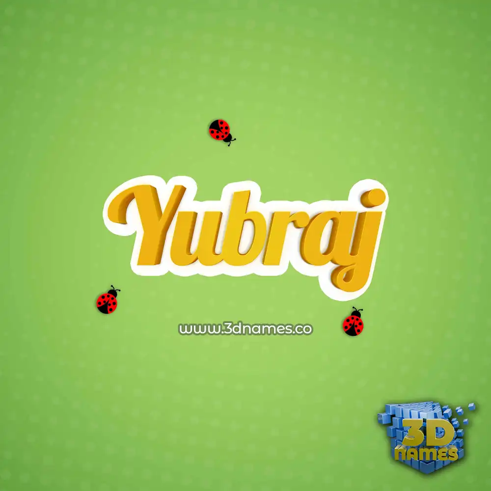 yubraj in Ladybugs style - 3D name wallpaper
