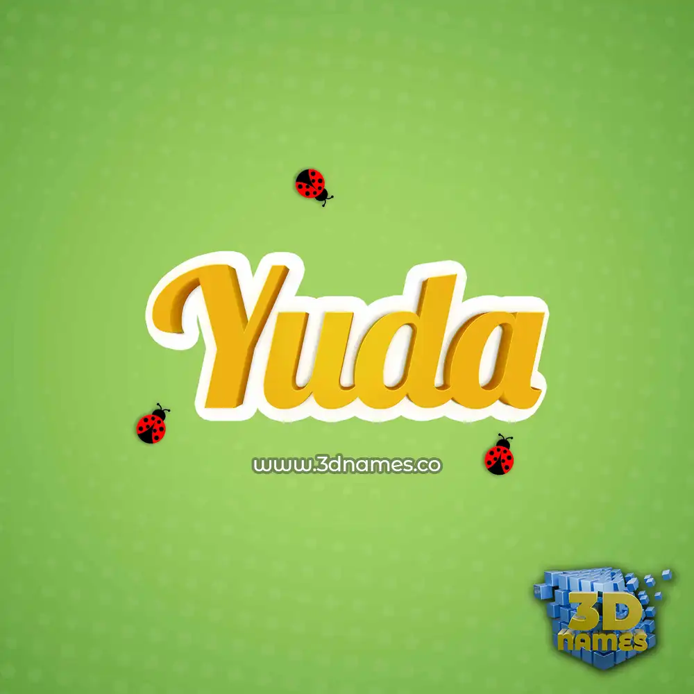yuda in Ladybugs style - 3D name wallpaper