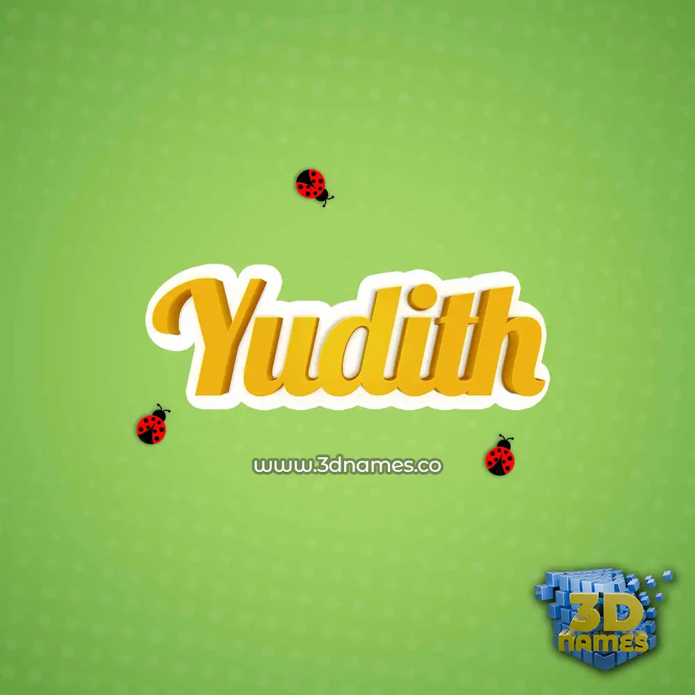 yudith in Ladybugs style - 3D name wallpaper