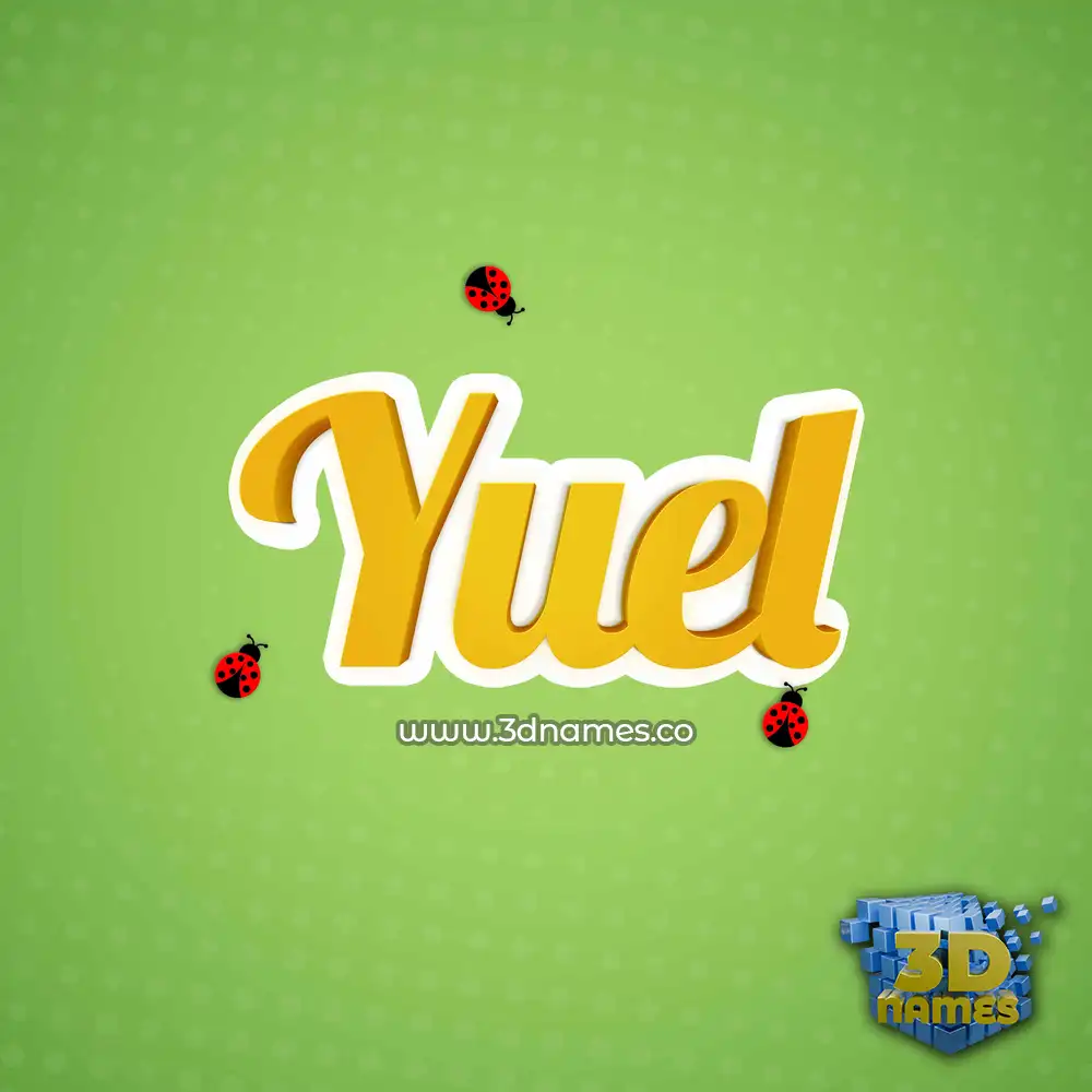 yuel in Ladybugs style - 3D name wallpaper