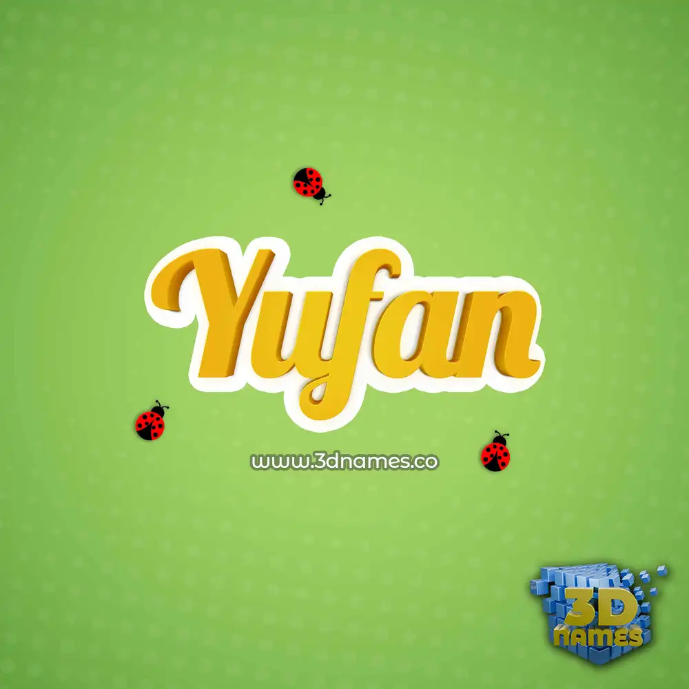 yufan in Ladybugs style - 3D name wallpaper