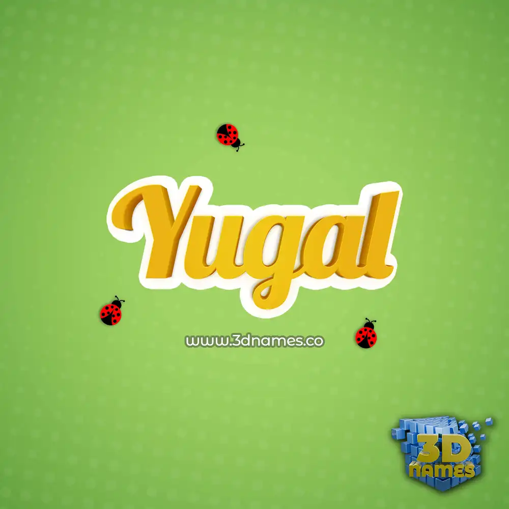 yugal in Ladybugs style - 3D name wallpaper