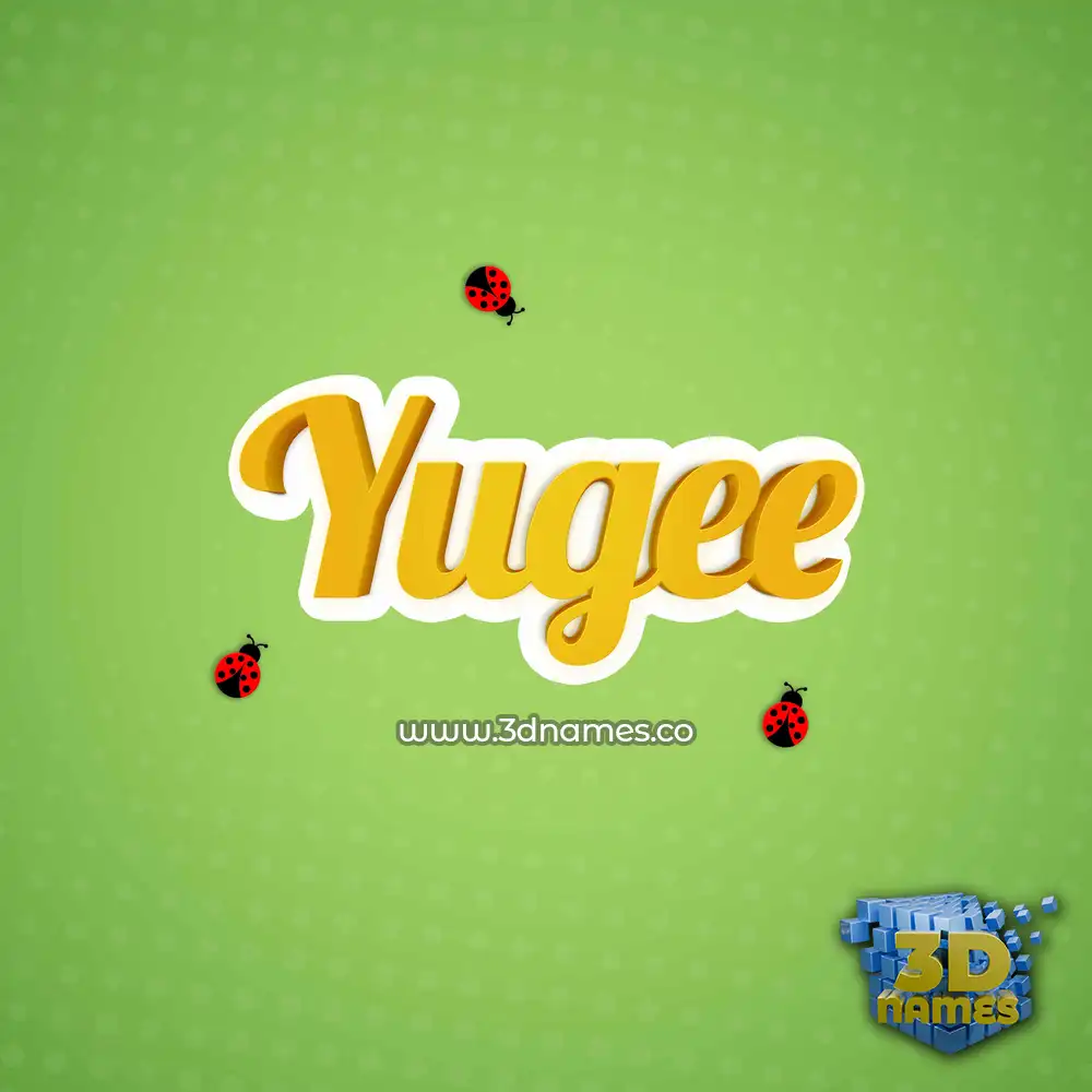 yugee in Ladybugs style - 3D name wallpaper