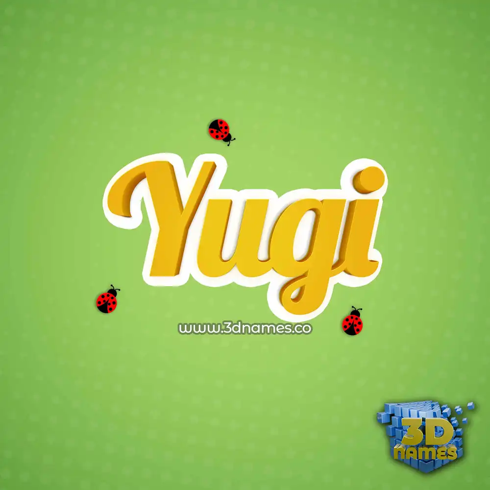 yugi in Ladybugs style - 3D name wallpaper