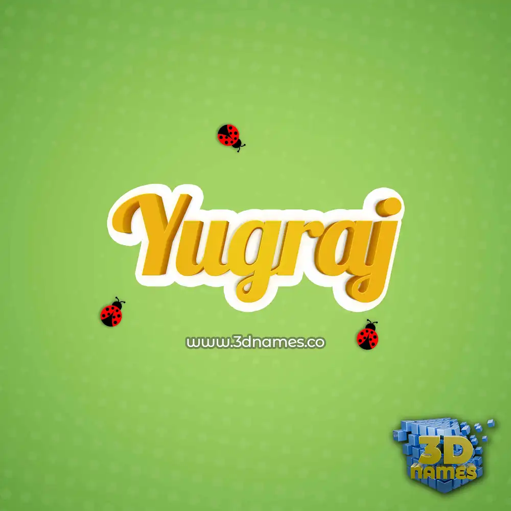 yugraj in Ladybugs style - 3D name wallpaper