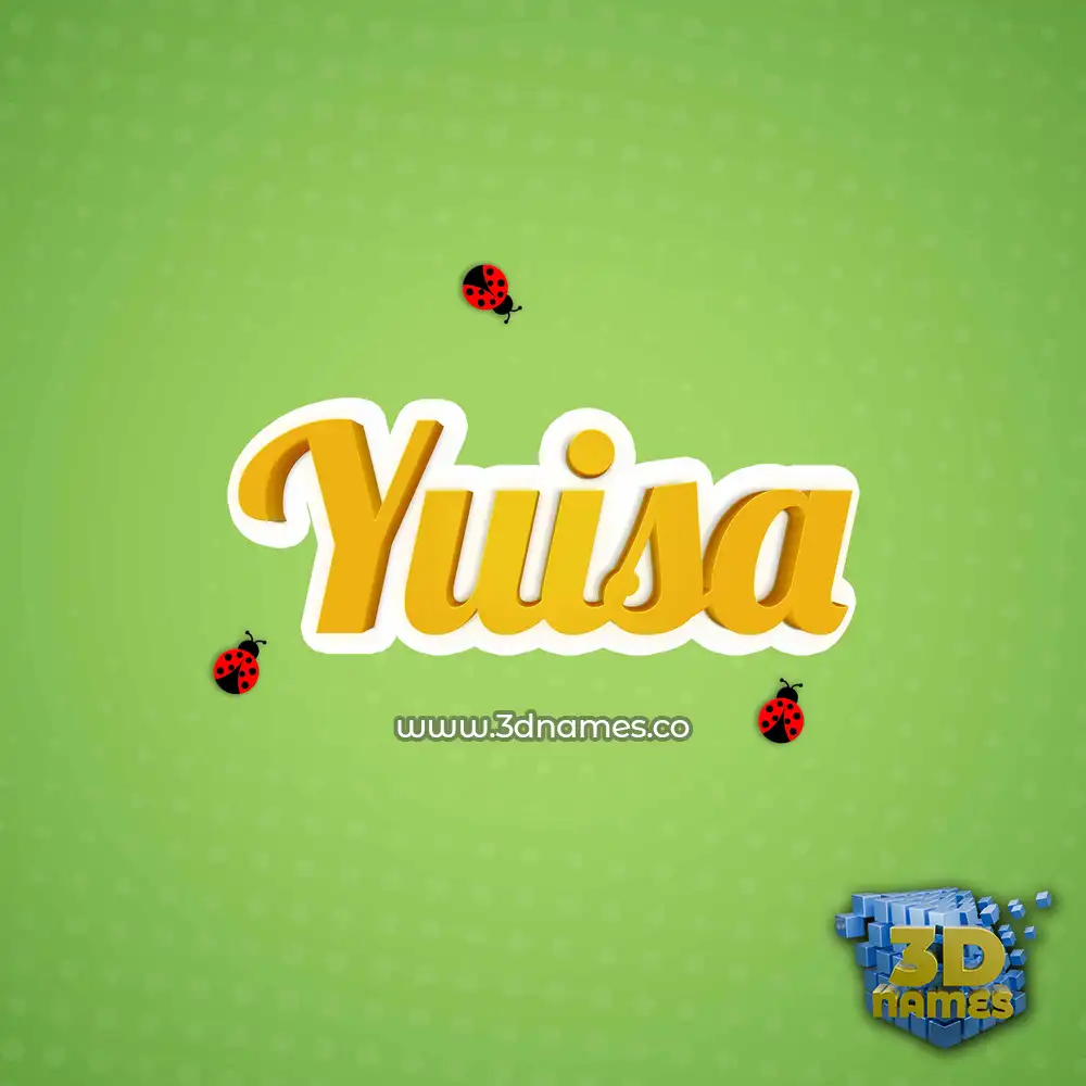 yuisa in Ladybugs style - 3D name wallpaper