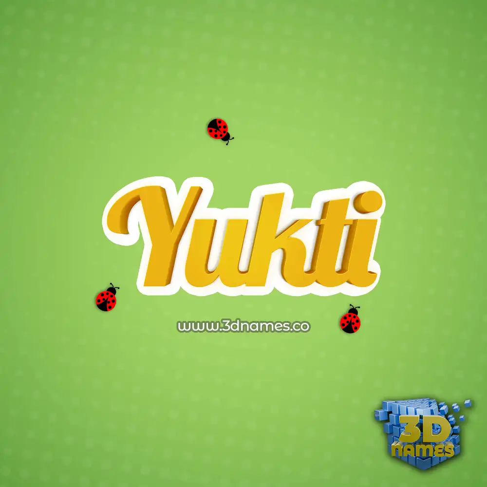 yukti in Ladybugs style - 3D name wallpaper