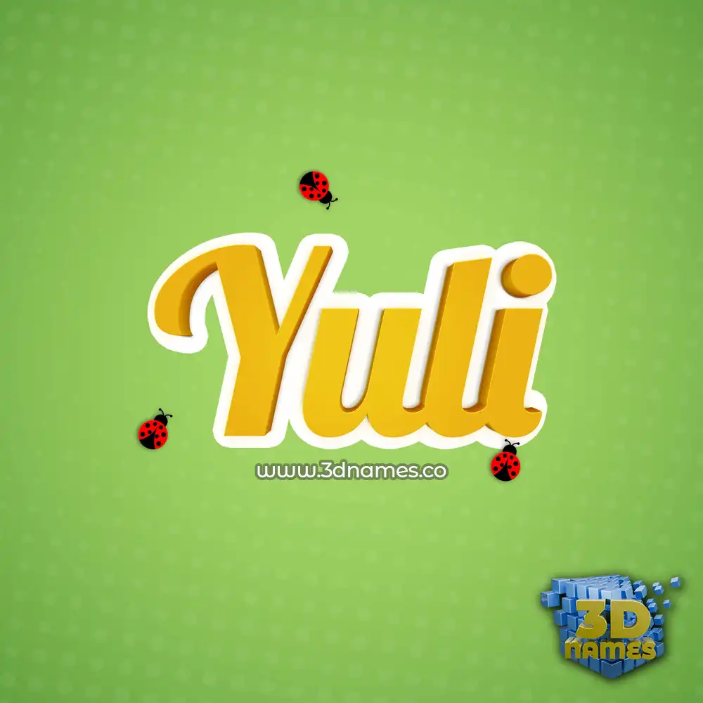 yuli in Ladybugs style - 3D name wallpaper