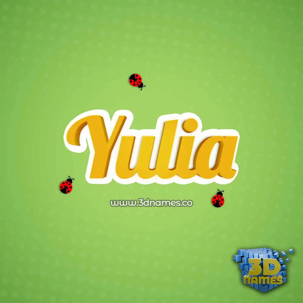 yulia in Ladybugs style - 3D name wallpaper