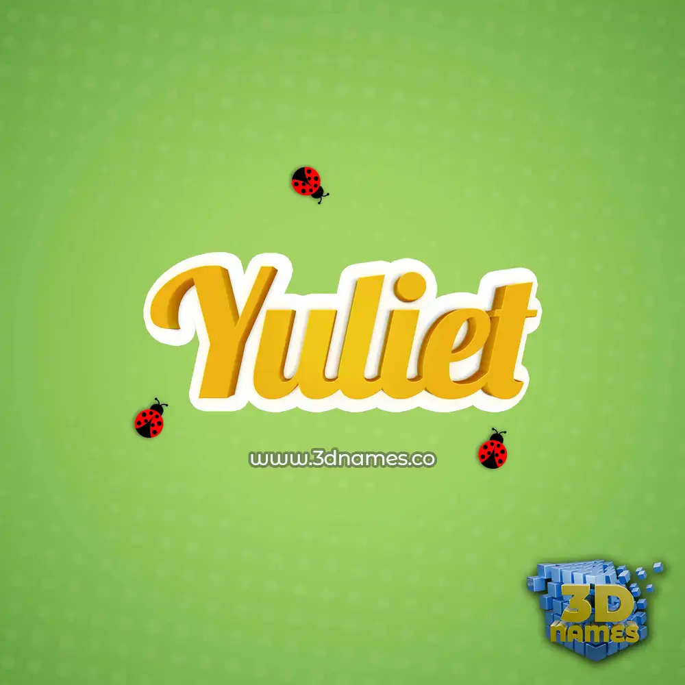 yuliet in Ladybugs style - 3D name wallpaper