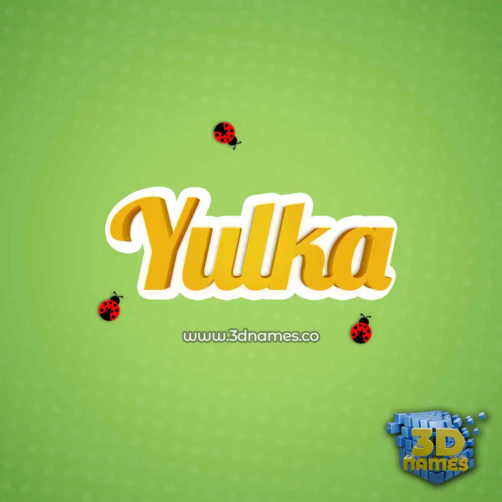 yulka in Ladybugs style - 3D name wallpaper