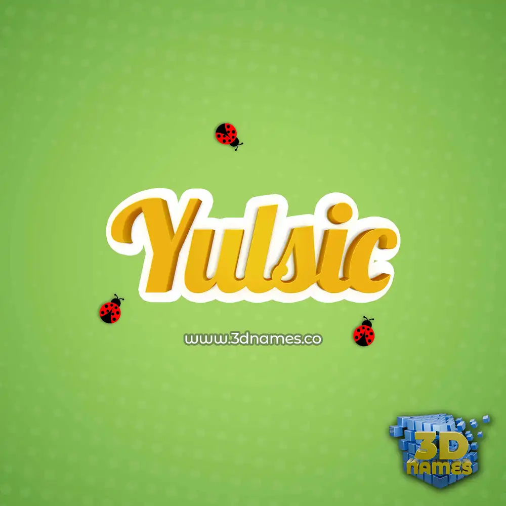 yulsic in Ladybugs style - 3D name wallpaper