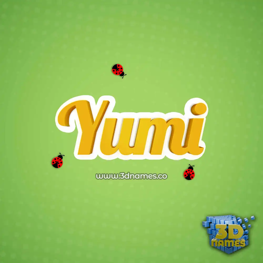 yumi in Ladybugs style - 3D name wallpaper