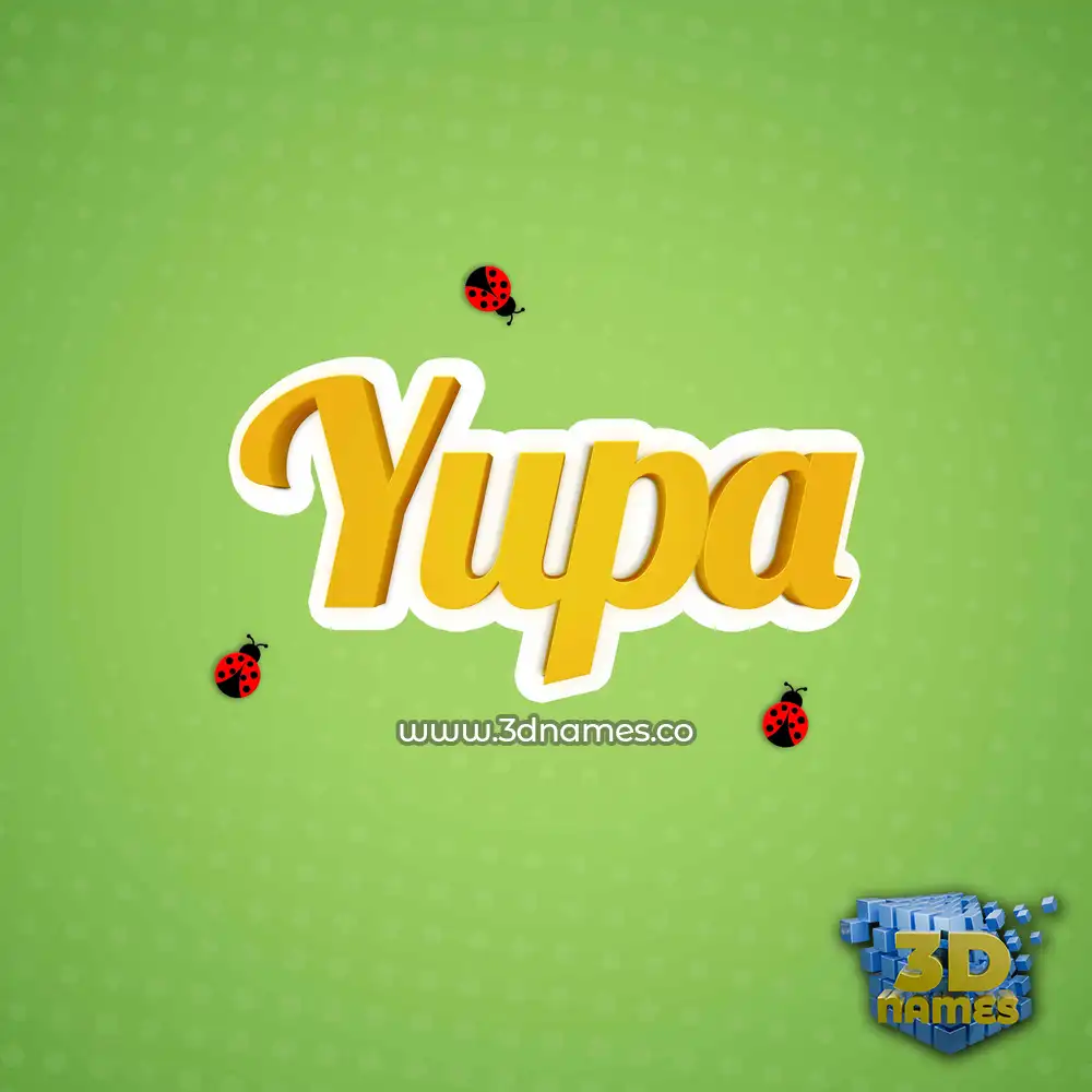 yupa in Ladybugs style - 3D name wallpaper