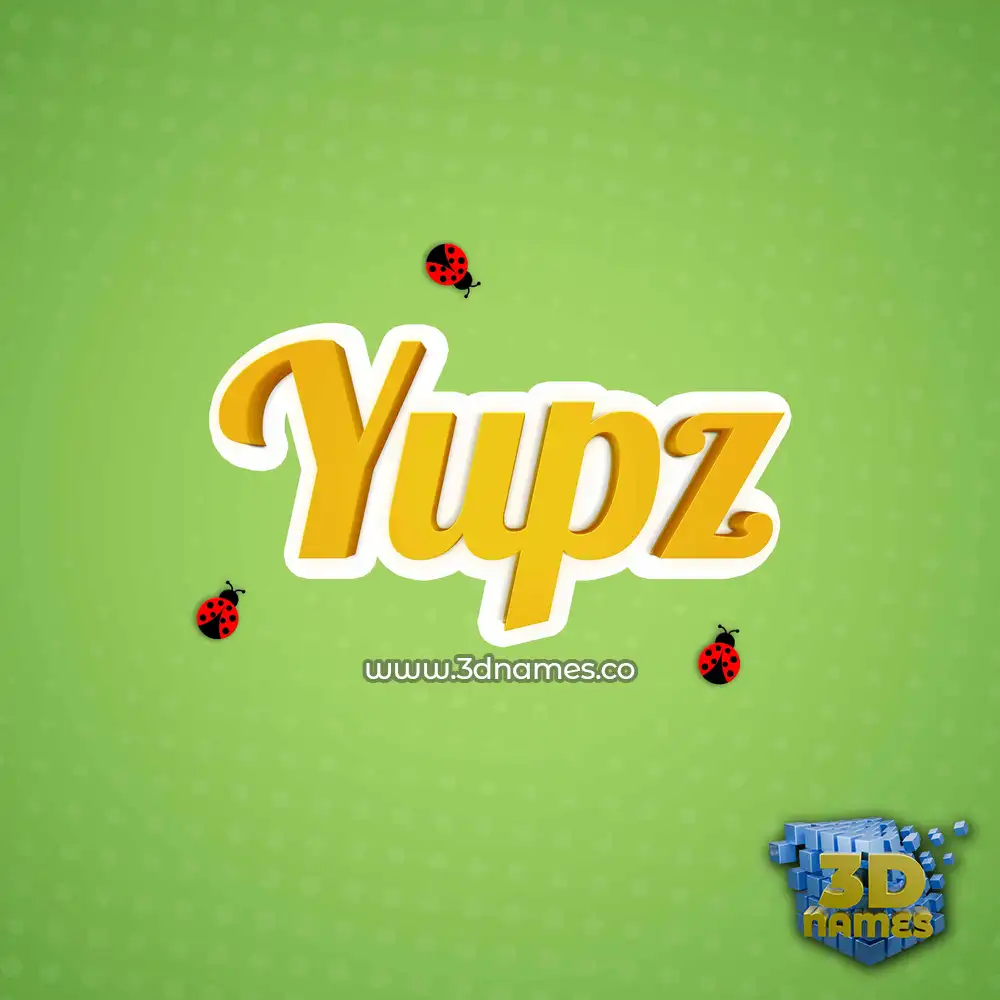 yupz in Ladybugs style - 3D name wallpaper