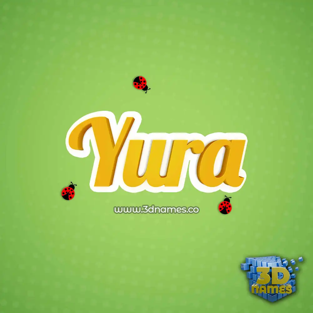 yura in Ladybugs style - 3D name wallpaper
