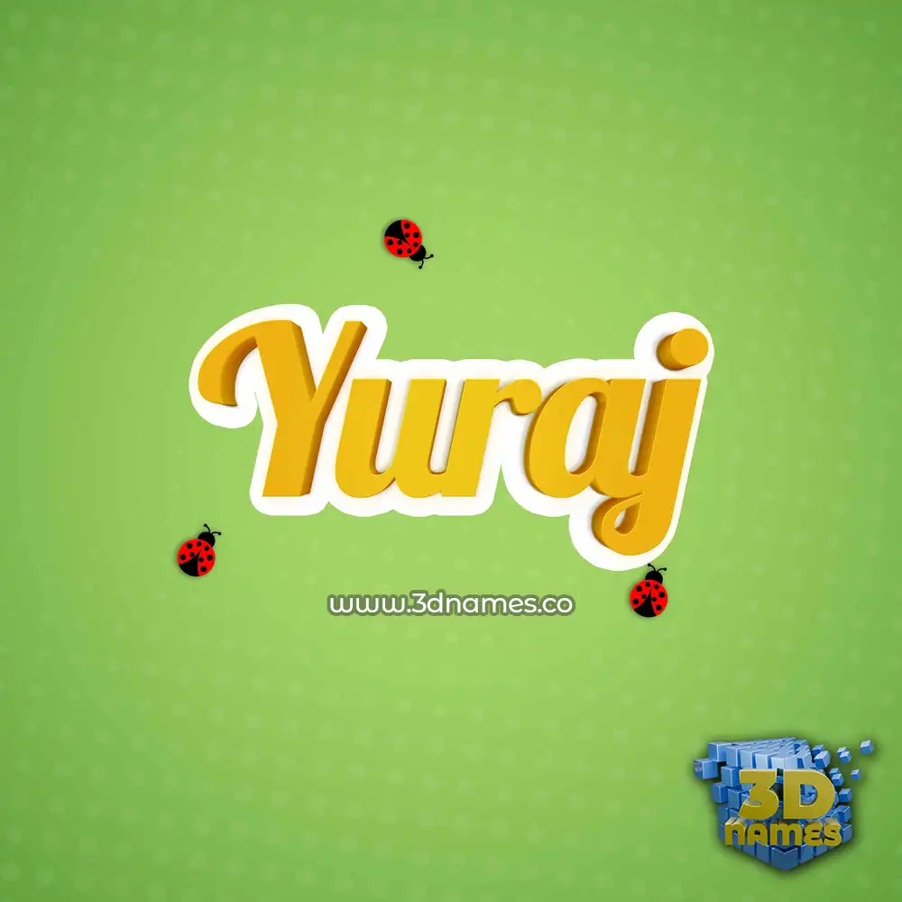yuraj in Ladybugs style - 3D name wallpaper
