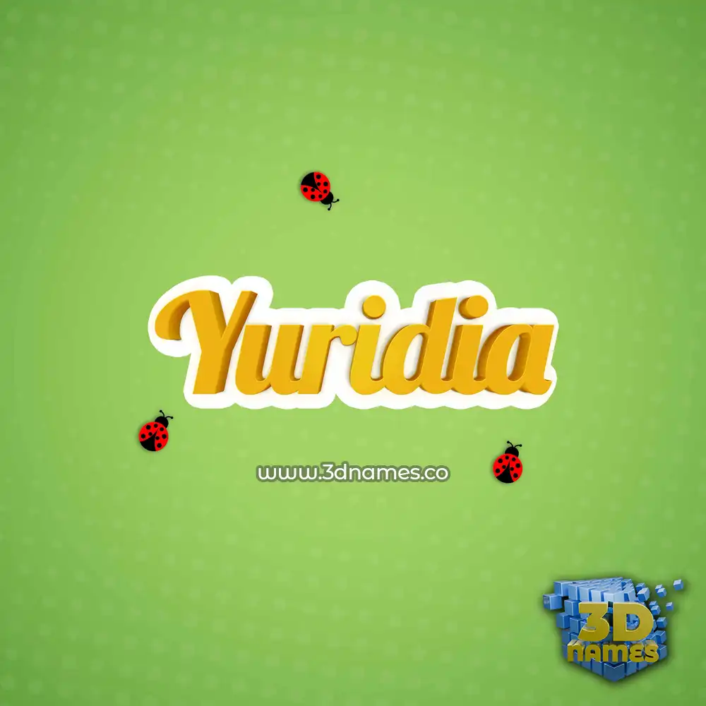 yuridia in Ladybugs style - 3D name wallpaper