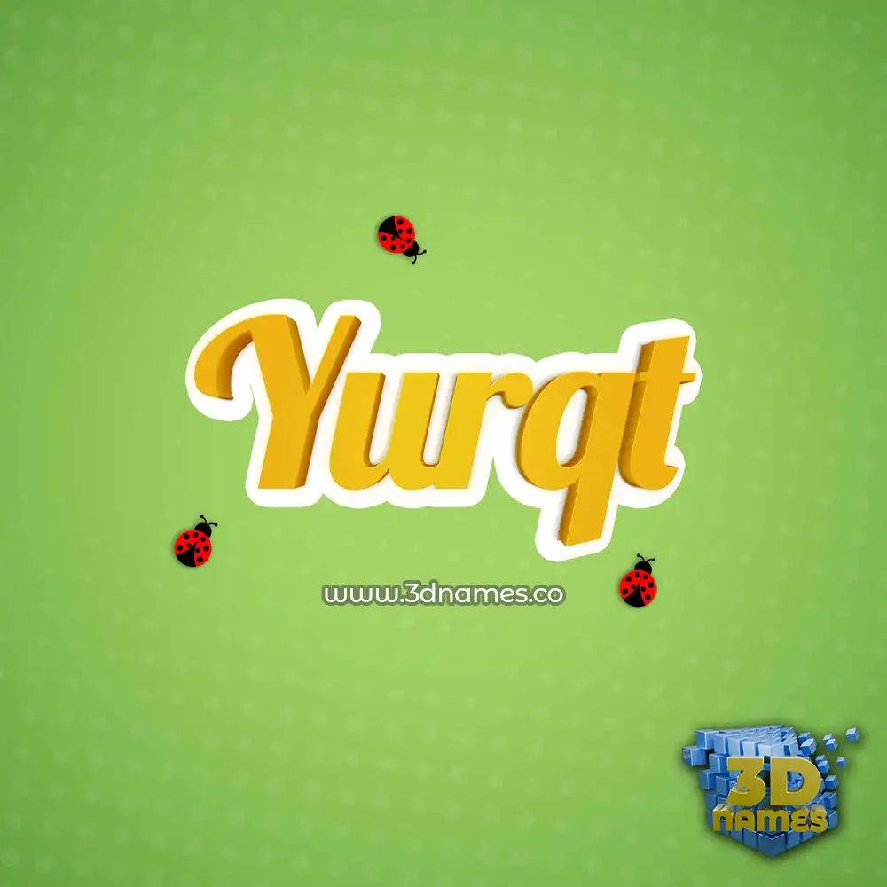 yurqt in Ladybugs style - 3D name wallpaper