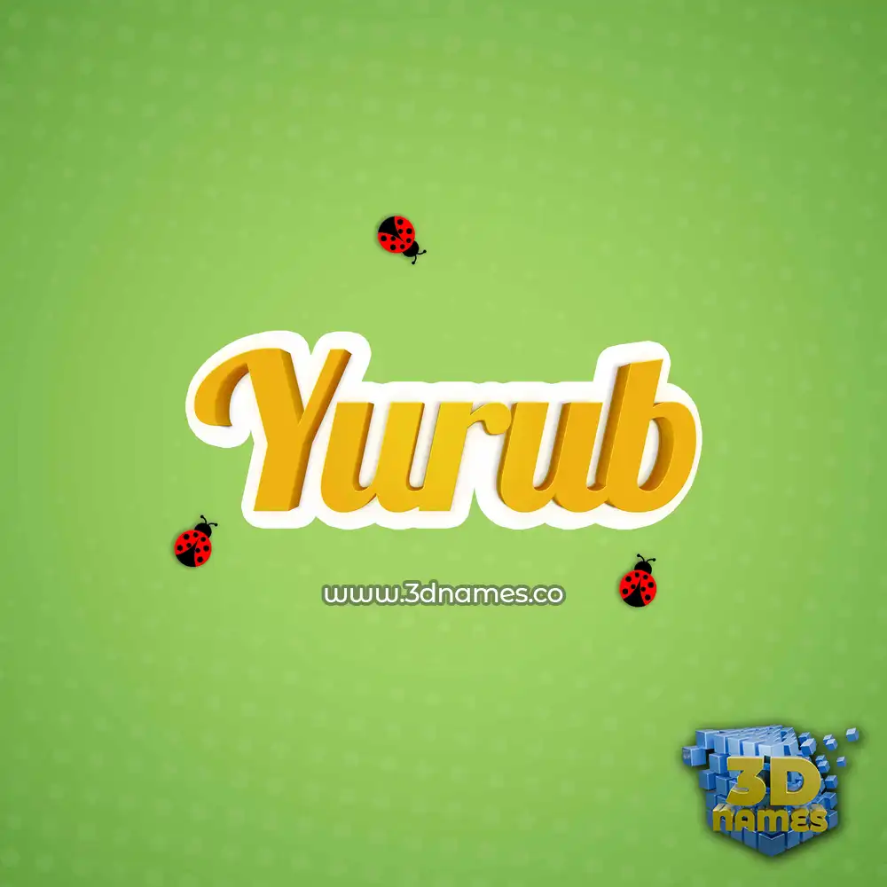 yurub in Ladybugs style - 3D name wallpaper