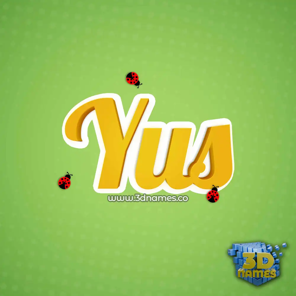 yus in Ladybugs style - 3D name wallpaper