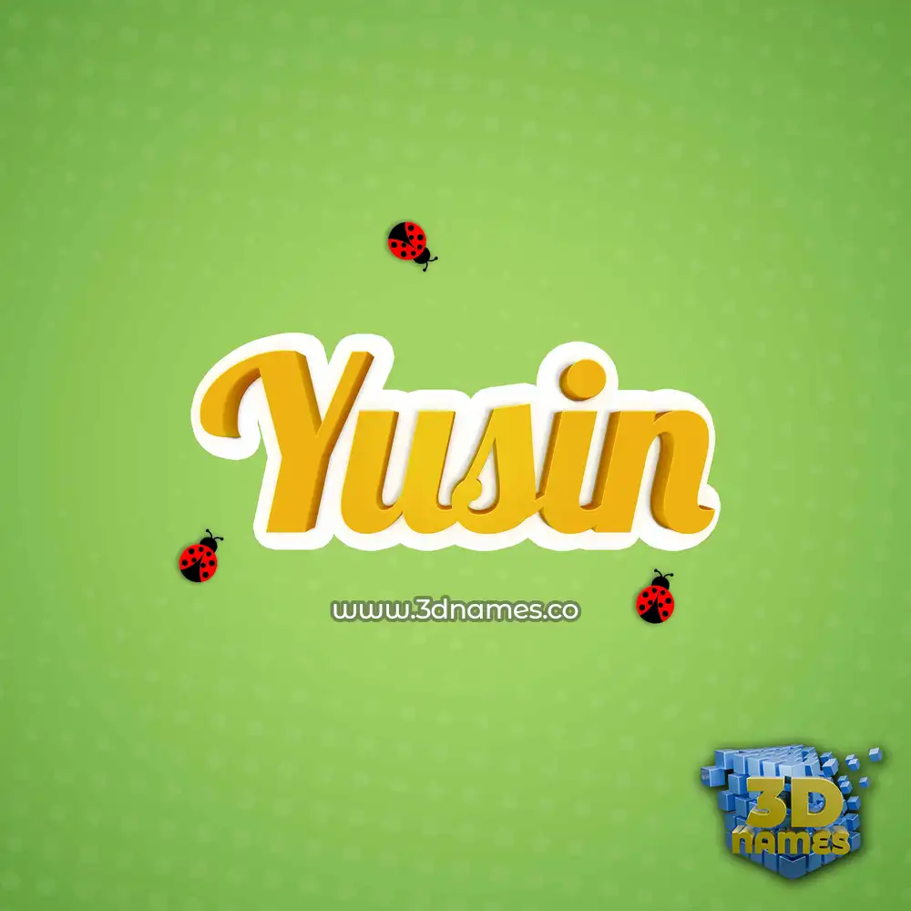 yusin in Ladybugs style - 3D name wallpaper
