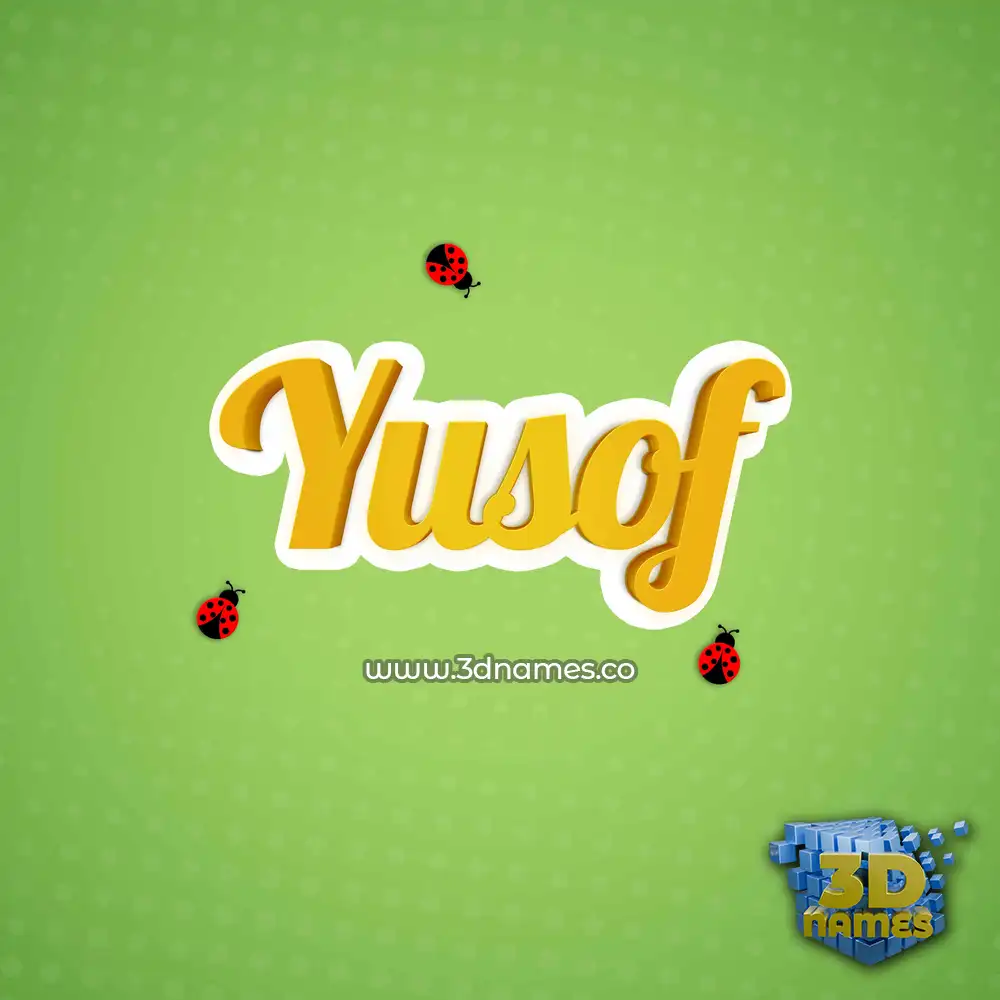 yusof in Ladybugs style - 3D name wallpaper