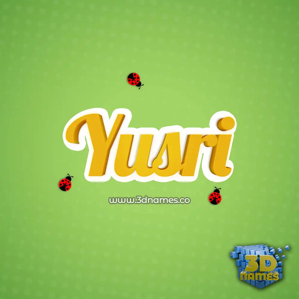 yusri in Ladybugs style - 3D name wallpaper