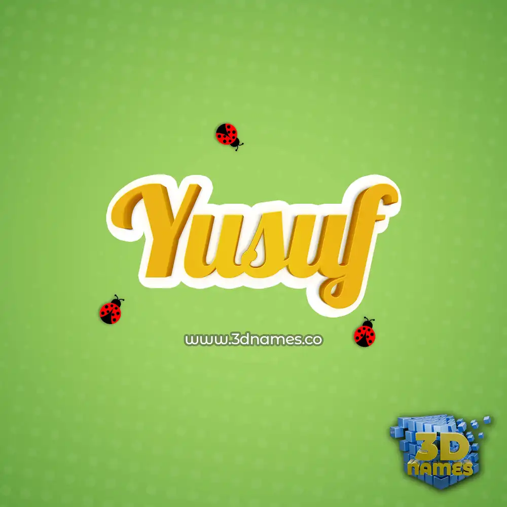 yusuf in Ladybugs style - 3D name wallpaper