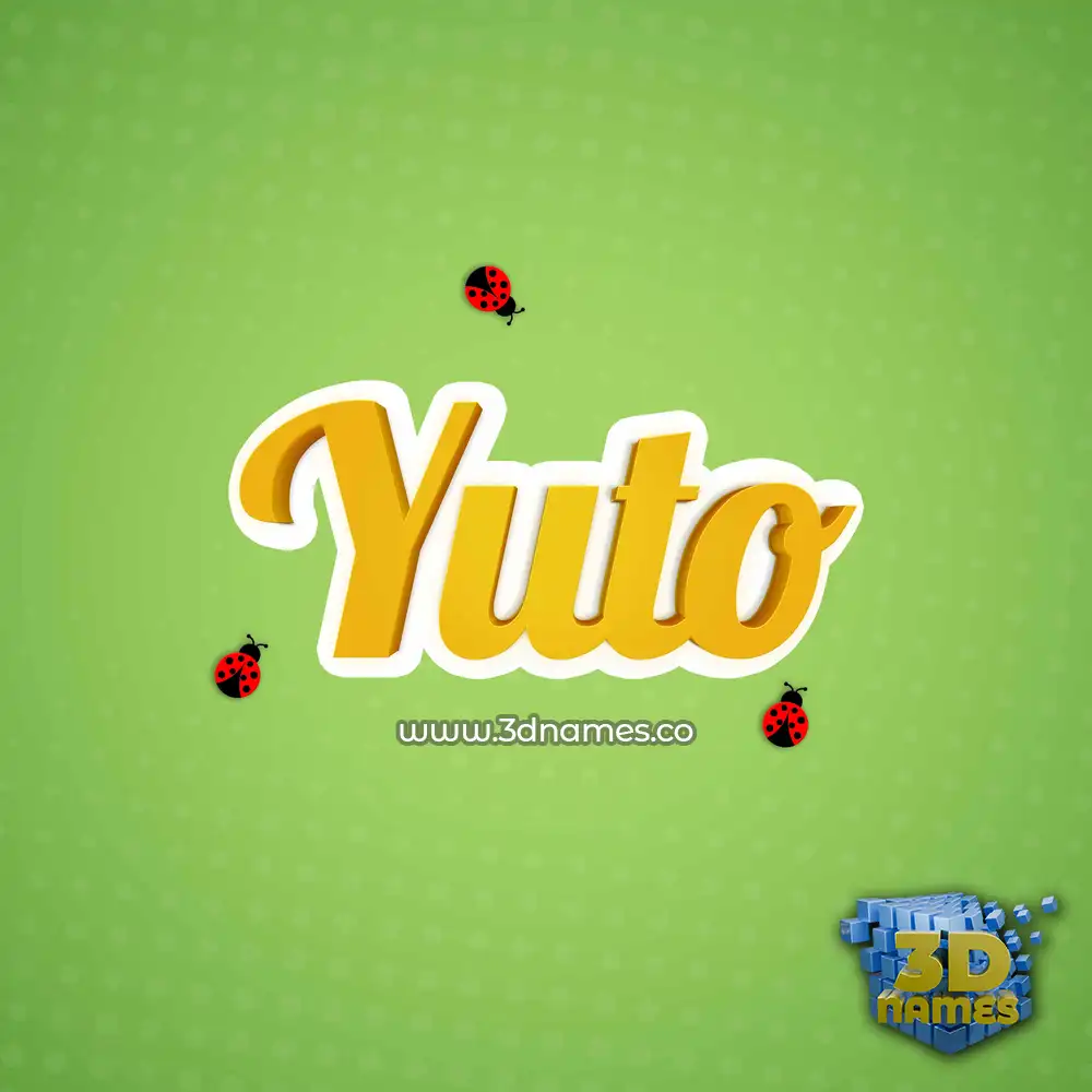yuto in Ladybugs style - 3D name wallpaper