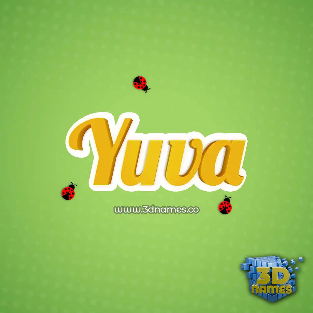 yuva in Ladybugs style - 3D name wallpaper