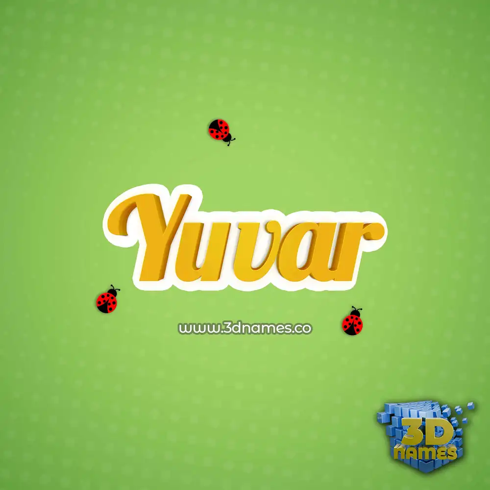 yuvar in Ladybugs style - 3D name wallpaper