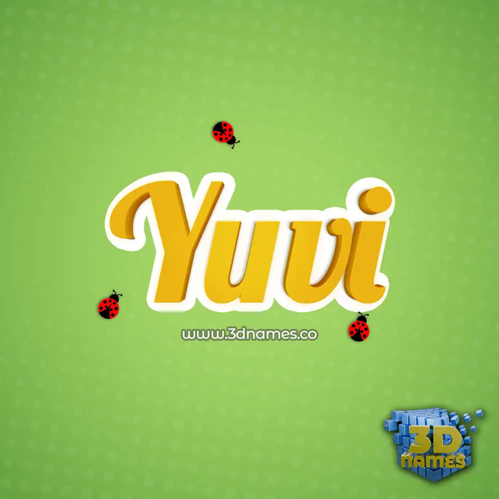 yuvi in Ladybugs style - 3D name wallpaper