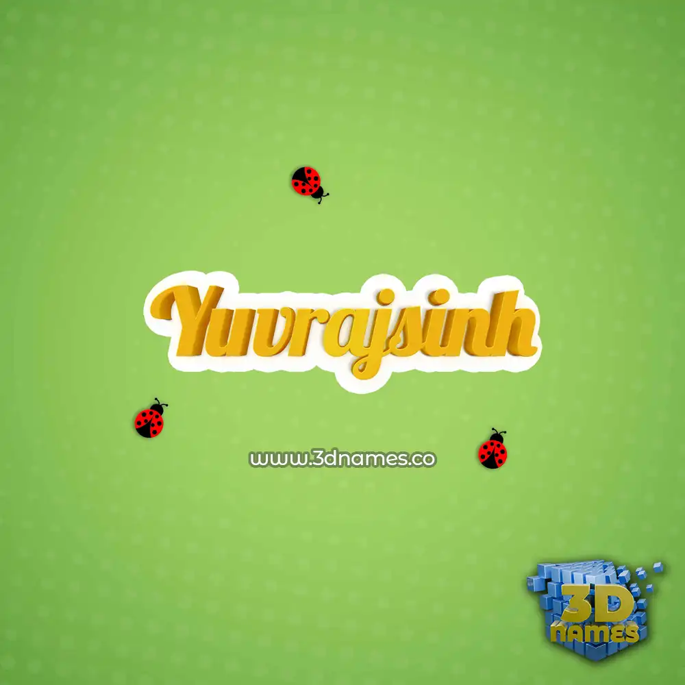 yuvrajsinh in Ladybugs style - 3D name wallpaper