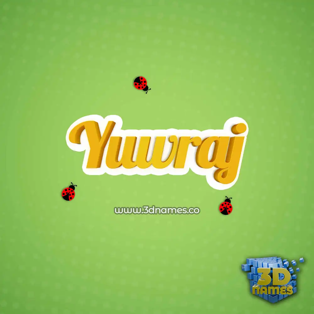 yuwraj in Ladybugs style - 3D name wallpaper