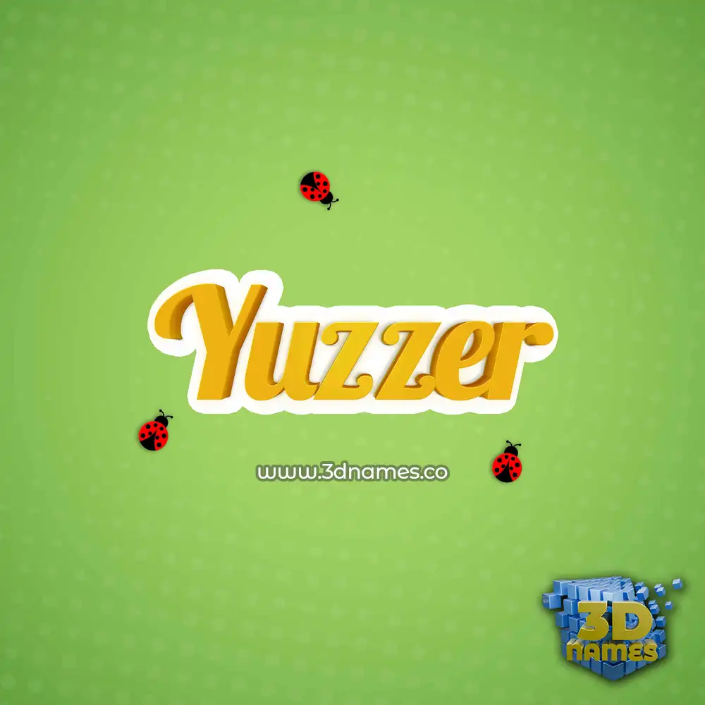 yuzzer in Ladybugs style - 3D name wallpaper