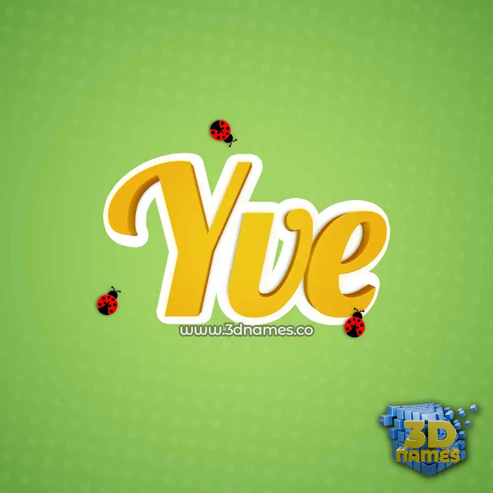 yve in Ladybugs style - 3D name wallpaper