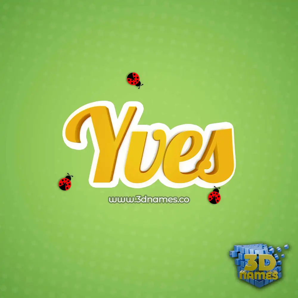 yves in Ladybugs style - 3D name wallpaper