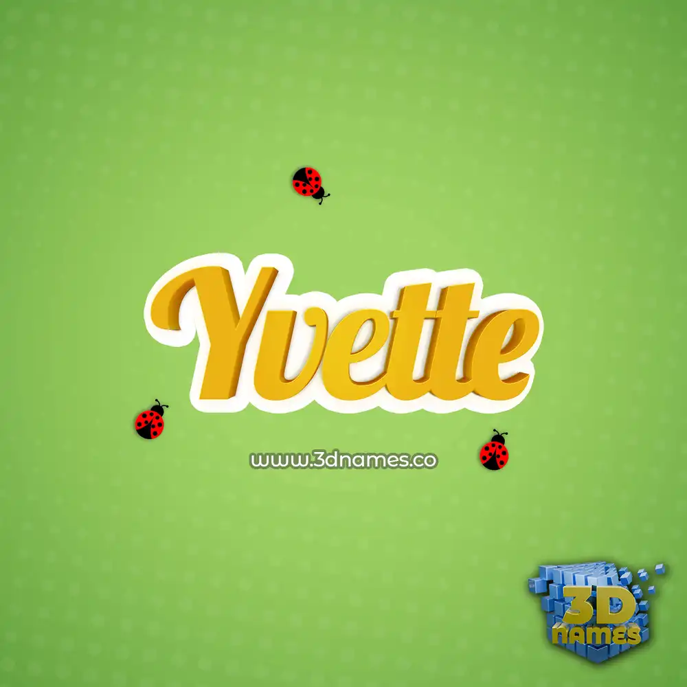 yvette in Ladybugs style - 3D name wallpaper